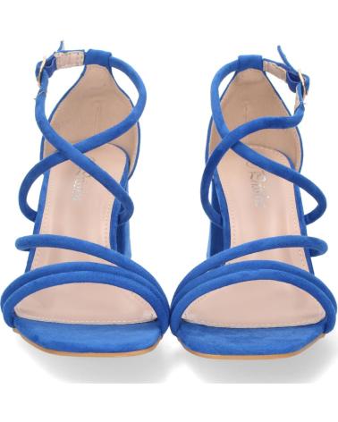 PUNTOSALAO SANDALIAS AZUL TACÓN BAJO FIESTA TIRAS CRUZADAS MUJER VARIOS COLORES