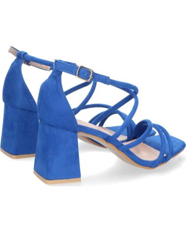 PUNTOSALAO SANDALIAS AZUL TACÓN BAJO FIESTA TIRAS CRUZADAS MUJER VARIOS COLORES