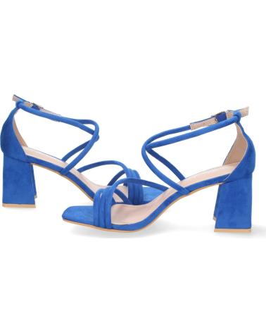 PUNTOSALAO SANDALIAS AZUL TACÓN BAJO FIESTA TIRAS CRUZADAS MUJER VARIOS COLORES