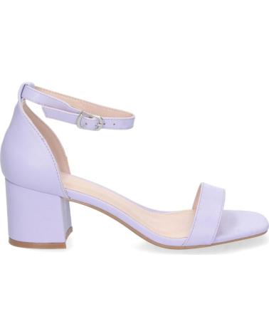 SANDALIAS PUNTOSALAO TACÓN BAJO FIESTA HEBILLA 6890 MUJER LILA VARIOS COLORES