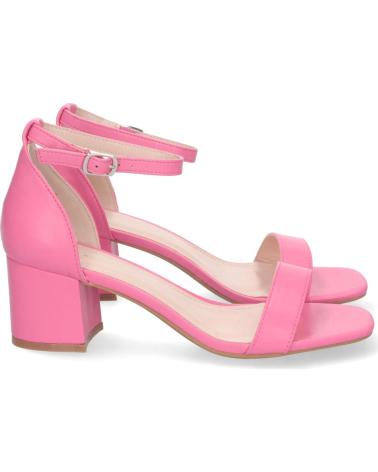 SANDALIAS PUNTOSALAO DE TACÓN BAJO PARA MUJER CON HEBILLA, FUCSIA VARIOS COLORES