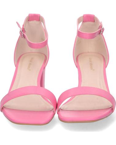 SANDALIAS PUNTOSALAO DE TACÓN BAJO PARA MUJER CON HEBILLA, FUCSIA VARIOS COLORES