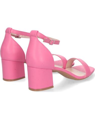 SANDALIAS PUNTOSALAO DE TACÓN BAJO PARA MUJER CON HEBILLA, FUCSIA VARIOS COLORES