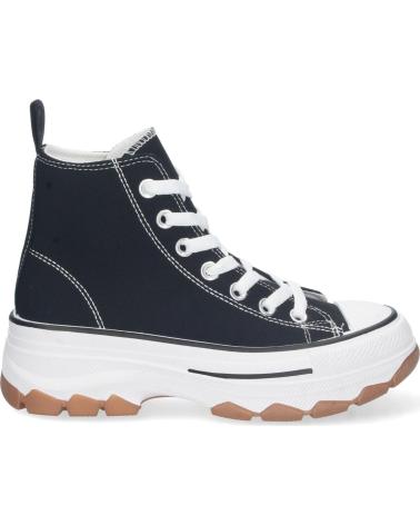 PUNTOSALAO ZAPATILLAS DE LONA ABOTINADAS SUELA PLATAFORMA MUJER COLOR N VARIOS COLORES