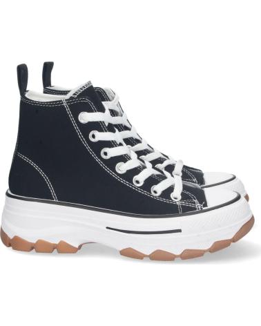 PUNTOSALAO ZAPATILLAS DE LONA ABOTINADAS SUELA PLATAFORMA MUJER COLOR N VARIOS COLORES