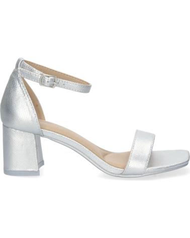 SANDALIAS PUNTOSALAO PLATEADAS DE TACÓN BLOQUE CON HEBILLA VARIOS COLORES