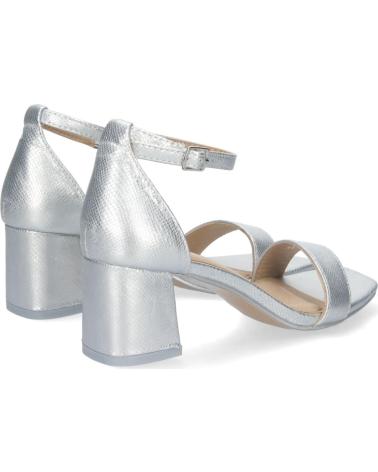 SANDALIAS PUNTOSALAO PLATEADAS DE TACÓN BLOQUE CON HEBILLA VARIOS COLORES