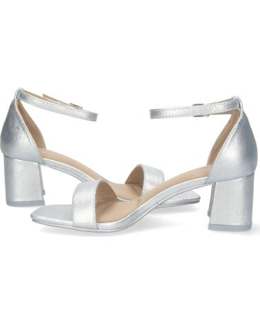 SANDALIAS PUNTOSALAO PLATEADAS DE TACÓN BLOQUE CON HEBILLA VARIOS COLORES