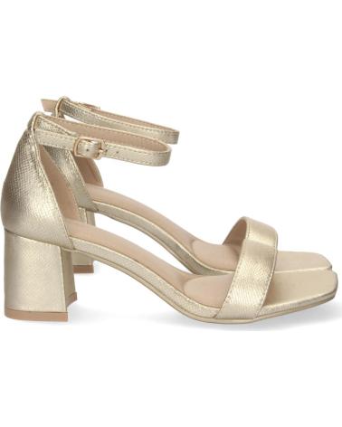 SANDALIAS PUNTOSALAO DORADAS DE TACÓN BLOQUE CON HEBILLA VARIOS COLORES