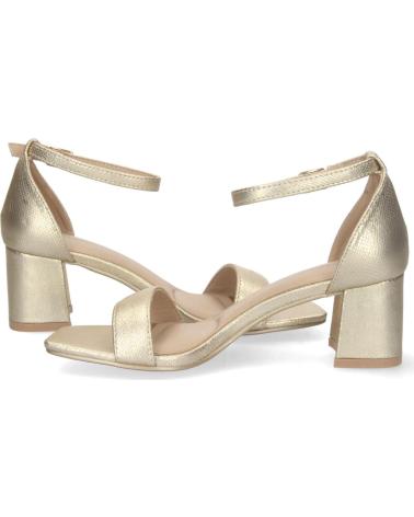 SANDALIAS PUNTOSALAO DORADAS DE TACÓN BLOQUE CON HEBILLA VARIOS COLORES