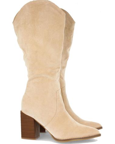 PUNTOSALAO BOTAS COWBOY TACÓN ALTO MUJER BEIGE VARIOS COLORES