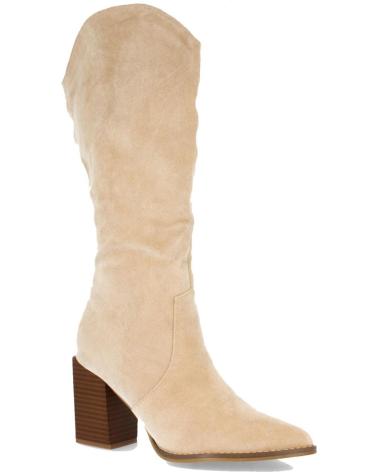PUNTOSALAO BOTAS COWBOY TACÓN ALTO MUJER BEIGE VARIOS COLORES