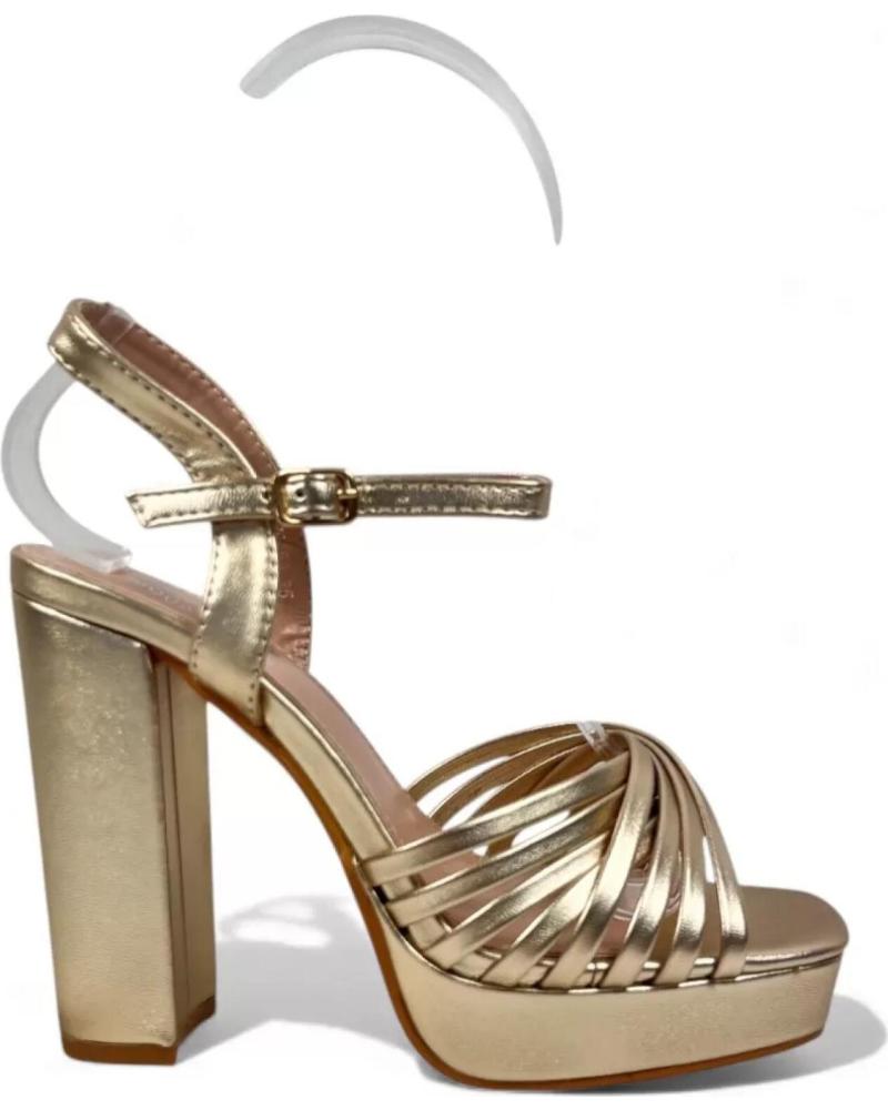 SANDALIA TIMBOS TACÓN PLATAFORMA FIESTA MUJER ORO 132330 AMARILLO