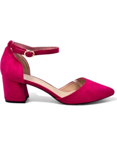 ZAPATO DE VESTIR TIMBOS MUJER TACÓN TIRA TOBILLO FUCSIA MORADO MORADO