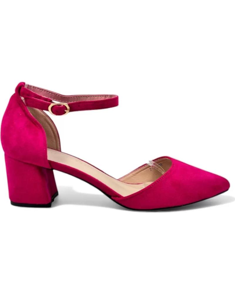ZAPATO DE VESTIR TIMBOS MUJER TACÓN TIRA TOBILLO FUCSIA MORADO MORADO