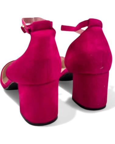 ZAPATO DE VESTIR TIMBOS MUJER TACÓN TIRA TOBILLO FUCSIA MORADO MORADO