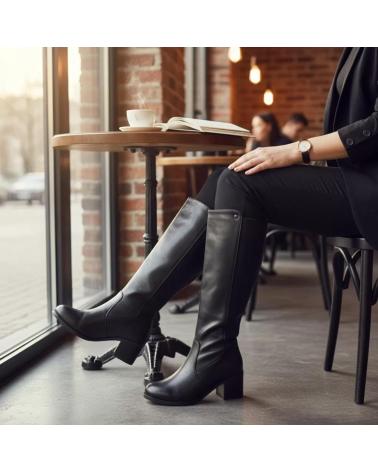 TIMBOS BOTA TACON DE MUJER COLOR 132326 NEGRO