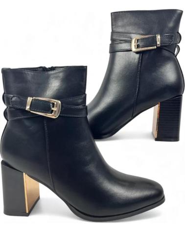 TIMBOS BOTÍN DE TACÓN MUJER NEGRO