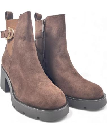 BOTÍN TACON PLATAFORMA TIMBOS MUJER 132317 MARRÓN MARRóN