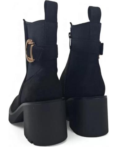 BOTÍN TACON PLATAFORMA TIMBOS MUJER 132316 NEGRO NEGRO