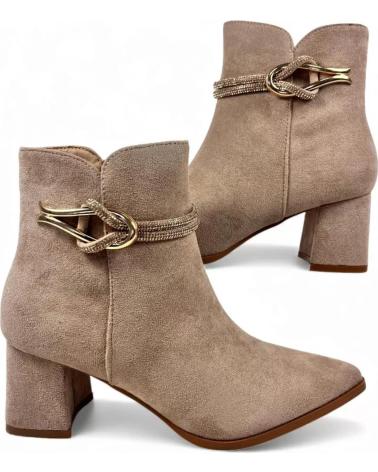 BOTÍN TACÓN MUJER TIMBOS 132312 CAQUI MARRóN