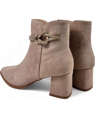 BOTÍN TACÓN MUJER TIMBOS 132312 CAQUI MARRóN