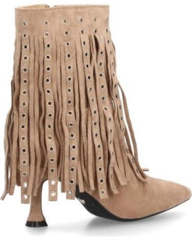 BOTAS DE ANTE SPORT3PUNTO0 CON FLECOS Y TACÓN CURVO VARIOS COLORES