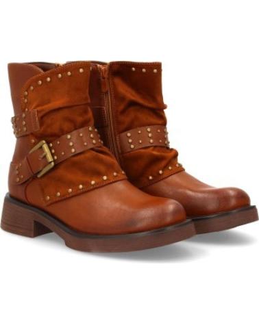 BOTAS DE MUJER SPORT3PUNTO0 4366 CAMEL CON TACHUELAS Y HEBILLA VARIOS COLORES