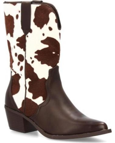 BOTAS COWBOY SPORT3PUNTO0 7693 CON ESTAMPADO DE VACA PARA MUJER VARIOS COLORES