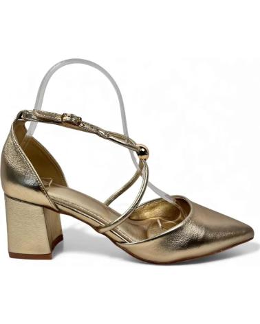 TIMBOS TACON FIESTA PARA MUJER COLOR ORO 132348 AMARILLO