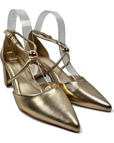 TIMBOS TACON FIESTA PARA MUJER COLOR ORO 132348 AMARILLO