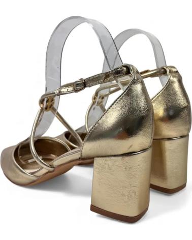 TIMBOS TACON FIESTA PARA MUJER COLOR ORO 132348 AMARILLO