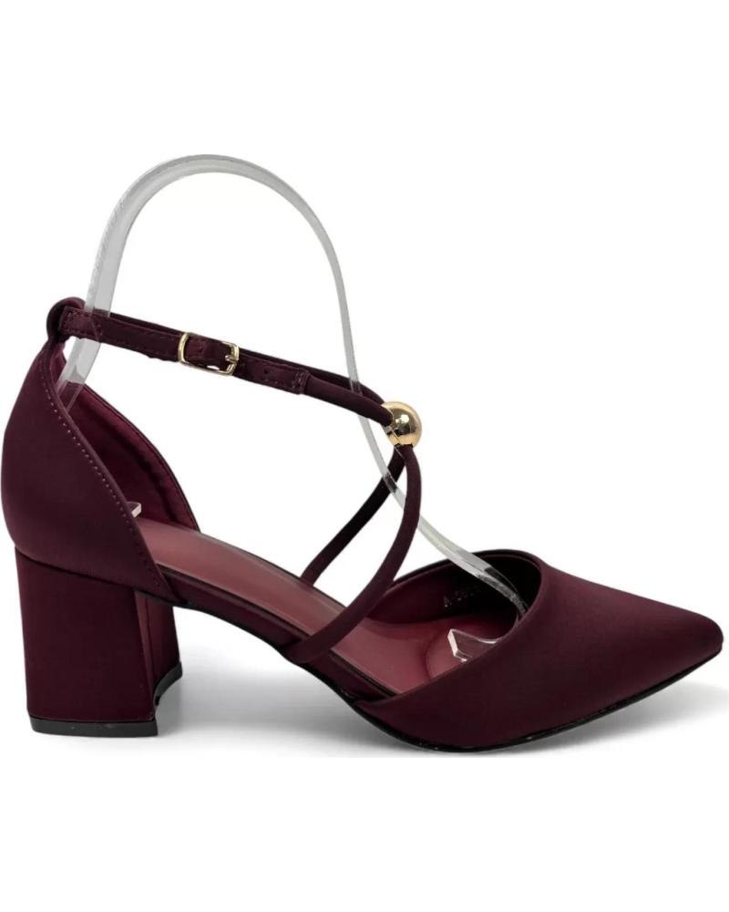 TIMBOS TACON VESTIR PARA MUJER COLOR VINO 132347 ROJO