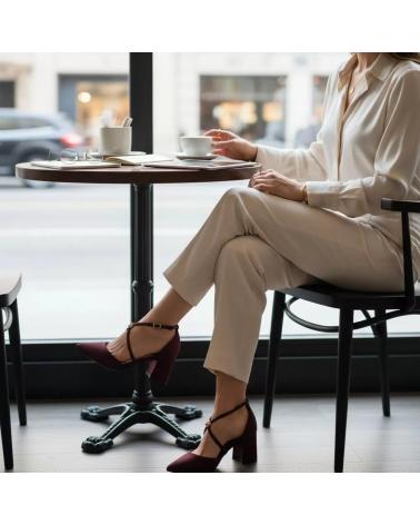 TIMBOS TACON VESTIR PARA MUJER COLOR VINO 132347 ROJO