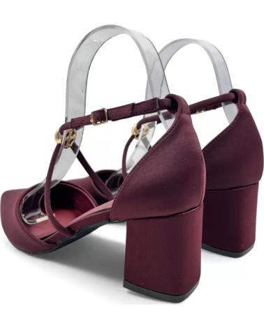 TIMBOS TACON VESTIR PARA MUJER COLOR VINO 132347 ROJO