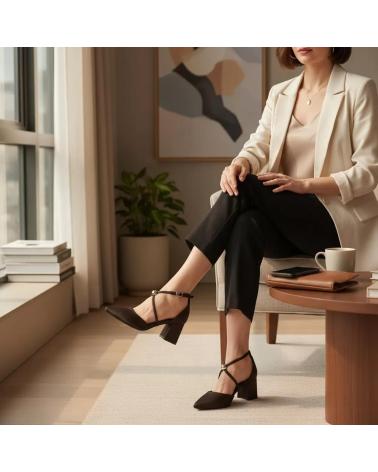 TIMBOS TACON VESTIR PARA MUJER COLOR MARRON 132346 ROJO