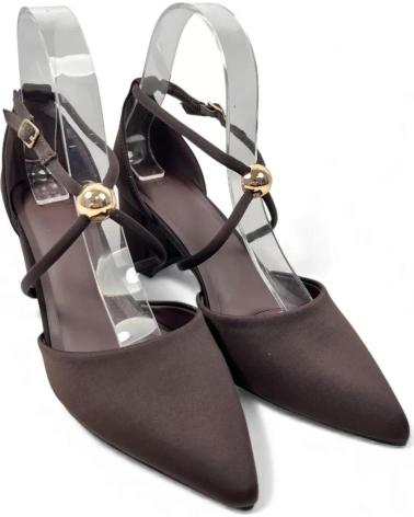 TIMBOS TACON VESTIR PARA MUJER COLOR MARRON 132346 ROJO