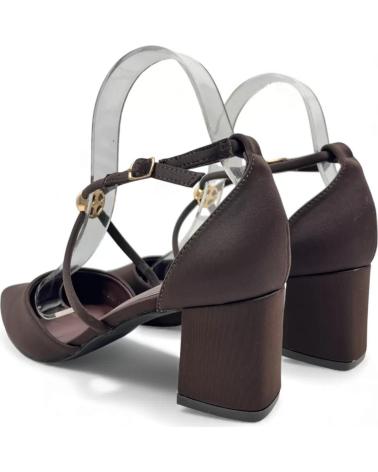 TIMBOS TACON VESTIR PARA MUJER COLOR MARRON 132346 ROJO