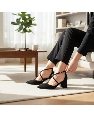 TIMBOS TACON FIESTA DE MUJER COLOR 132345 NEGRO