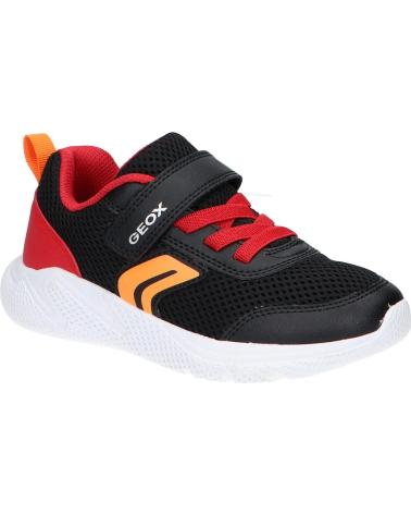 GEOX J SPRINTYE BOY ZAPATILLAS DEPORTIVAS NIÑO C0048 NEGRO-ROJO C0048 BLACK-RED