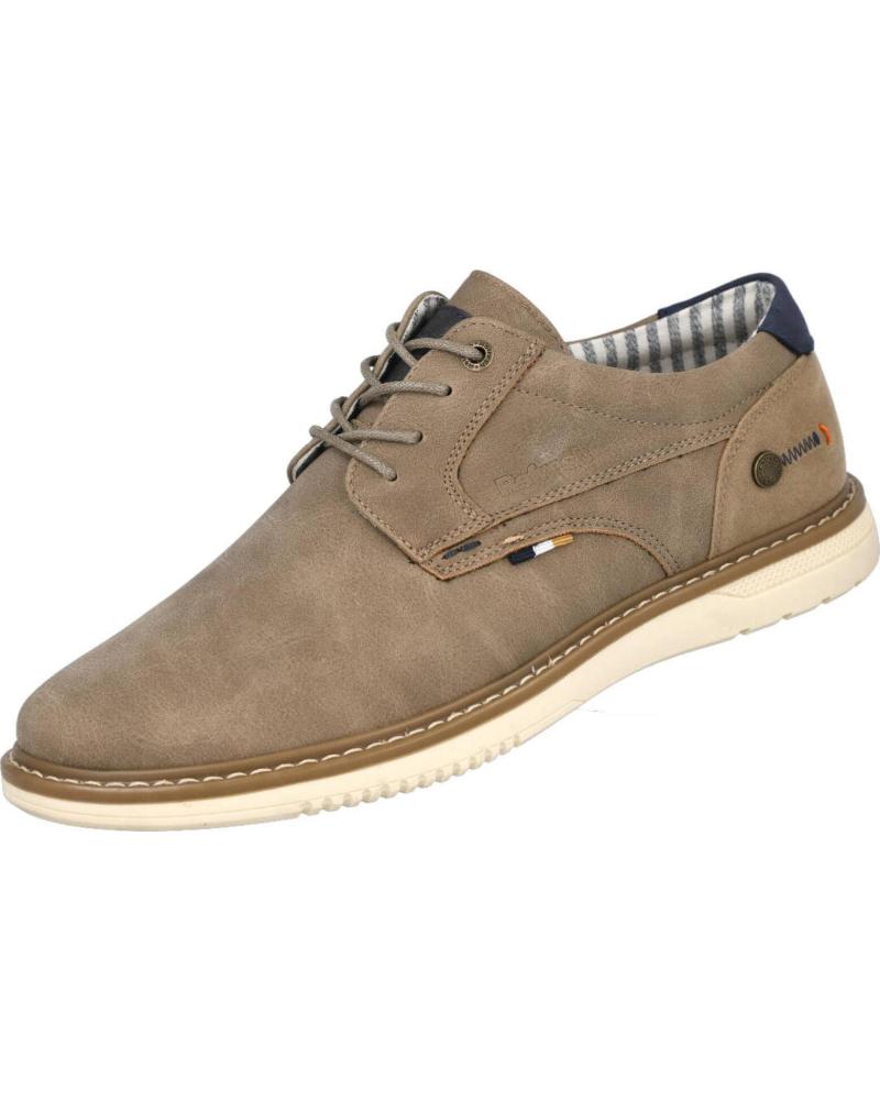 REFRESH ZAPATOS DE CORDONES DE PIEL PARA HOMBRE MODELO 175557 TAUPE