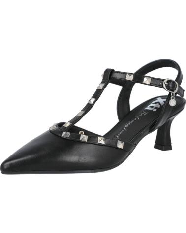 XTI ZAPATO TACÓN DESTALONADO MUJER NEGRO TACHUELAS NEGRO