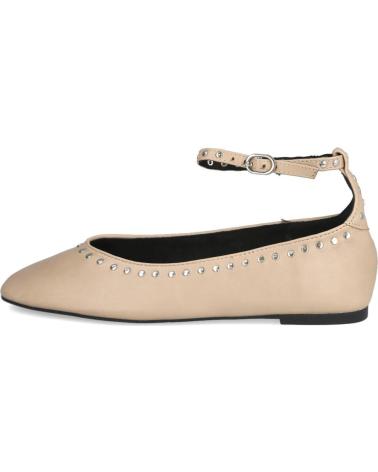 CORINA M5607 BAILARINAS MUJER BEIGE CON TIRAS Y TACHAS BEIGE