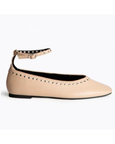 CORINA M5607 BAILARINAS MUJER BEIGE CON TIRAS Y TACHAS BEIGE