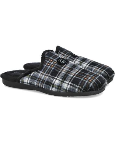 ZAPATILLAS DE CASA HOMBRE GARZON 6001-374 NEGRO NEGRO