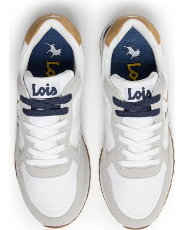ZAPATILLAS DEPORTIVAS LOIS JEANS MODELO 64525 BLANCO Y MARINO BLANCO Y MARINO