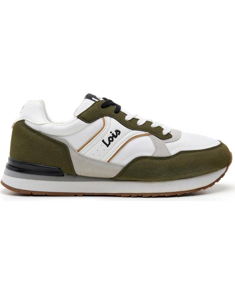 ZAPATILLAS DEPORTIVAS LOIS JEANS MODELO 64525 BLANCO Y CAQUI