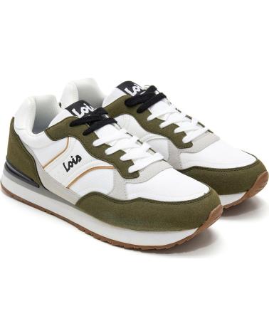 ZAPATILLAS DEPORTIVAS LOIS JEANS MODELO 64525 BLANCO Y CAQUI