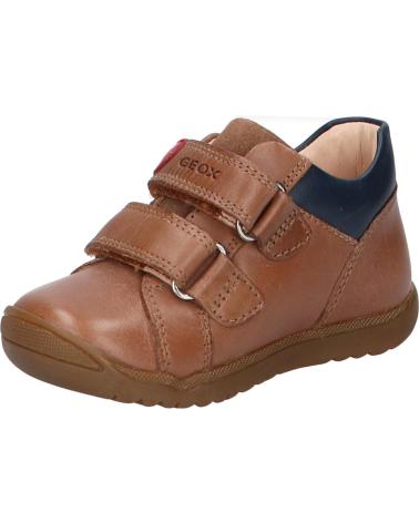 BOTAS GEOX MACCHIA BOY NIÑO VELCRO COÑAC C6001 COGNAC