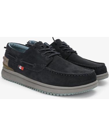 WALK IN PITAS DENVER MEN'S WATER-REPELLENT SUEDE BOAT SHOES AZUL MARINO